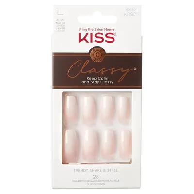 Unghii false Classy Be-You-Tifull Long Coffin, 28 bucati, Kiss