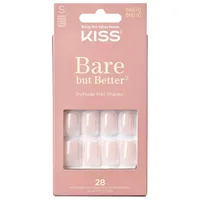 Unghii false Bare but Better Nudies Short Squoval, 28 bucati, Kiss