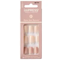 Unghii false Impress Simple Pleasure Short, 30 bucati, Kiss