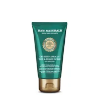 Scrub pentru fata si barba Crushed Apricot, 75 ml, Raw Naturals