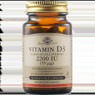 Vitamina D3 2200UI, 50 capsule, Solgar