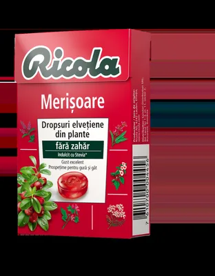 Dropsuri din plante Cranberry, 40g, Ricola
