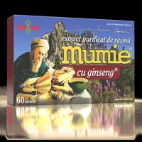 Extract purificat de rasina Mumie cu Ginseng, 60 capsule, Damar