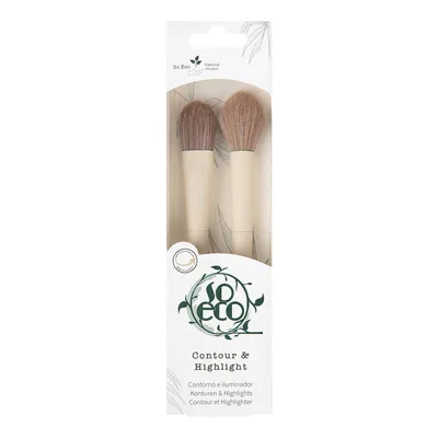 Set 2 pensule ecologice pentru Contour & Highlight, 1 bucata, So Eco