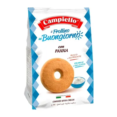 Biscuiti cu cereale, lapte si vanilie, 250 g, Campiello