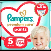 Scutece-chilotel Premium Care Pants Nr.5 12-17kg, 34 bucati, Pampers