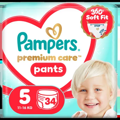 Scutece-chilotel Premium Care Pants Nr.5 12-17kg, 34 bucati, Pampers