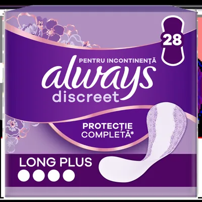 Absorbante pentru incontinenta urinara Discreet Long, 10 bucati, Always