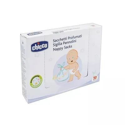 Pungi parfumate si sigilate pentru scutece folosite, 50 bucati, Chicco