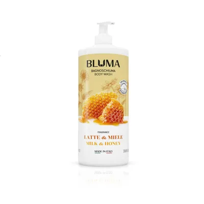Gel de dus cu parfum de lapte si miere Bluma Latte & Mielle, 1000ml, Bluma