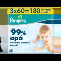 Servetele umede 99% apa cu lotiune usoara, 900 bucati, Pampers