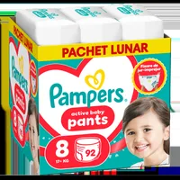 Scutece-chilotel Active Baby PantsXXL Marimea 8, 17kg+, 92 bucati, Pampers
