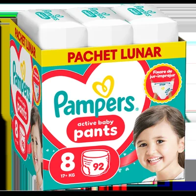 Scutece-chilotel Active Baby PantsXXL Marimea 8, 17kg+, 92 bucati, Pampers