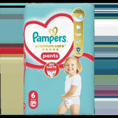 Scutece chilotel Premium Care Pants Jumbo Pack Marimea 6, 13-19 kg, 46 bucati, Pampers