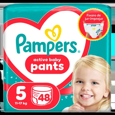 Scutece-chilotel Active Baby Marimea 5 11-17kg, 48 bucati, Pampers