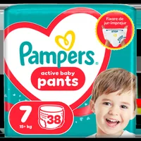 Scutece-chilotel Active Baby Marimea 7 pentru 15+ kg, 38 bucati, Pampers