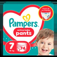 Scutece Pants Junior Marimea 7 pentru 15 kg+ Mega Box, 74 bucati, Pampers