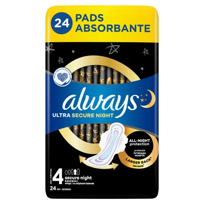 Absorbante Ultra Secure Night, 12 bucati, Always