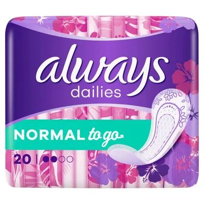 Absorbante Dailies Normal To Go, 20 bucati, Always