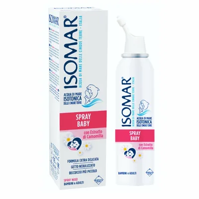 Spray nazal cu apa de mare izotonica si musetel Spray Baby 12+, 100ml, Isomar