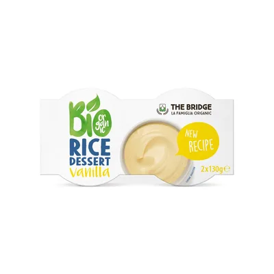 Desert ecologic din orez cu vanilie, 2x130g, The Bridge