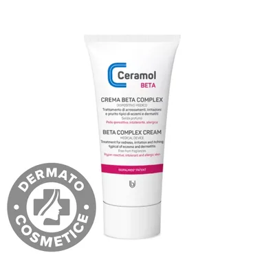 Tratament pentru eczeme, dermatite si roseata Beta, 50ml, Ceramol