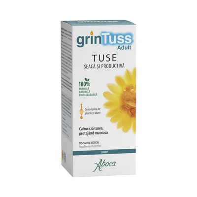 Sirop de tuse pentru adulti Grintuss, 180ml, Aboca