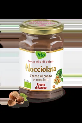 Crema bio cu alune si cacao de alune de padure cu lapte Nocciolata, 250g, Rigoni di Asiago