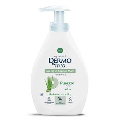 Crema sapun Aloe cu dispenser Puritate, 600ml, Dermomed