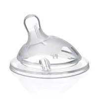 Tetina din silicon cu flux mediu Natural Feeling 2luni+, 1 bucata, Chicco