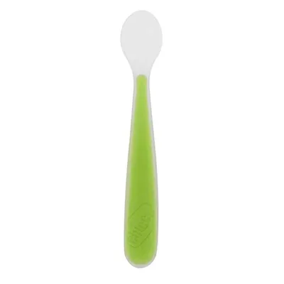 Lingurita de silicon Verde 6 luni +, 1 bucata, Chicco