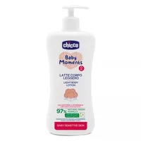 Lotiune dermatologica fluida pentru corp Baby Moments Sensitive 0luni+, 500ml, Chicco