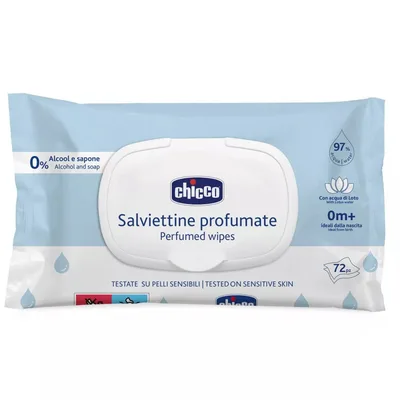 Servetele umede cu 97% apa 0 luni+, 72 de bucati, Chicco