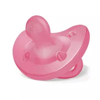 Suzeta anatomica din silicon PhysioSoft 6-16 luni Roz, 1 bucata, Chicco