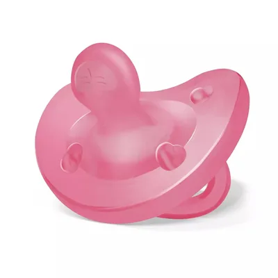 Suzeta anatomica din silicon PhysioSoft 6-16 luni Roz, 1 bucata, Chicco
