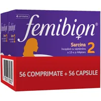 Pachet Femibion 2 Sarcina si Alaptare, 2x 28 comprimate + 28 capsule