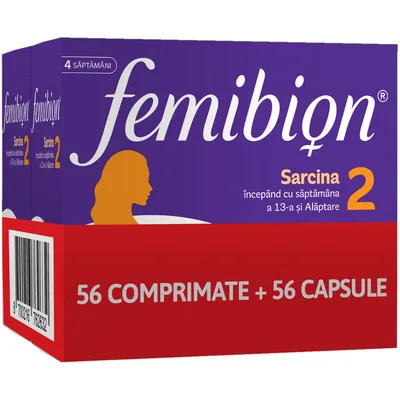 Pachet Femibion 2 Sarcina si Alaptare, 2x 28 comprimate + 28 capsule
