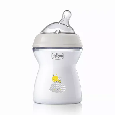 Biberon cu tetina din silicon Natural Feeling PP unisex 2 luni+, 250ml, Chicco