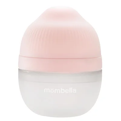 Biberon anticolici cu tetina din silicon 100% Breast-Like Old Roze, 120ml, Mombella