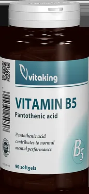 Vitamina B5 Acid pantotenic 200mg, 90 capsule gelatinoase, Vitaking
