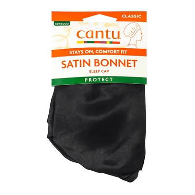 Boneta neagra din satin pentru protejarea parului Protect Classic, 1 bucata, Cantu