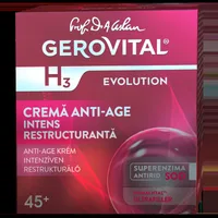 Crema antiage intens restructuranta de noapte H3 Evolution 45+, 50ml, Gerovital