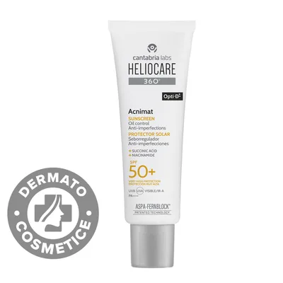 Crema pentru protectie solara cu SPF 50+ 360 Acnimat Heliocare, 50ml, Cantabria Labs