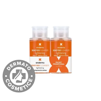 Pachet Apa lipozomala de curatare Sensyses Lightening, 2x200ml, Sesderma