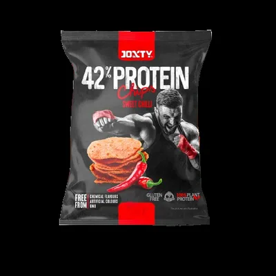 Chipsuri cu ardei gras rosu cu 22% proteine, 50g, Enjoy