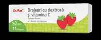 Dr. Max Drajeuri cu dextroza si vitamina C cu aroma de capsune, 14 drajeuri