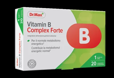 Dr. Max Vitamina B Complex Forte, 20 comprimate
