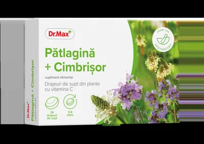 Dr. Max Drajeuri cu patlagina si cimbrisor, 24 drajeuri