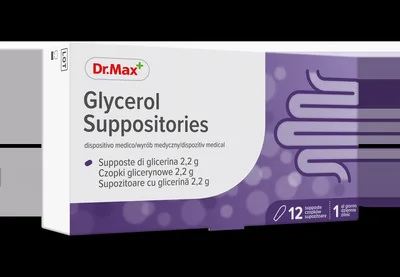 Dr. Max Glycerol Suppositories 2,2g, 12 bucati