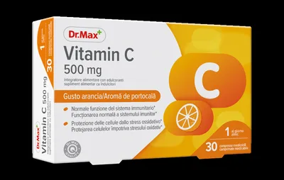 Dr. Max Vitamin C 500 mg, 30 comprimate masticabile